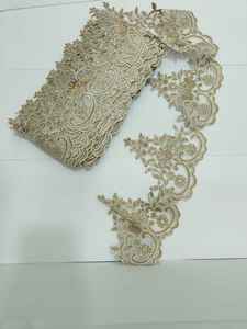 Fait sur mesure grande largeur Cutwork Floral brodé organza lacets en une seule couleur pour améliorer les vêtements dames - Product Image 3