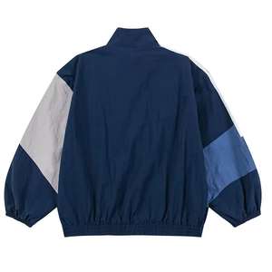 Chaqueta cortavientos de hombre retro callejero con logotipo personalizado, chaqueta de nailon con bloque de color para hombre - Product Image 3