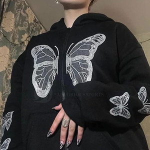 Sudadera con Capucha Personalizada OEM 2023 para Mujer, Talla Grande, Forrada, con Pedrería, Informal, Estampada, para Uso en Exteriores - Product Image 2