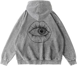 เสื้อฮู้ดซักกรดแบบสวมหัวสไตล์วินเทจผ้าคอตตอน100% ฤดูหนาวระบายอากาศได้ดีสไตล์วินเทจ - Product Image 4