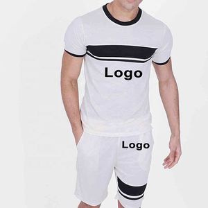Conjunto de dos piezas de verano OEM para hombre, camiseta y pantalones cortos personalizados | Fabricante de chándales de calle en blanco con etiqueta privada - Product Image 5