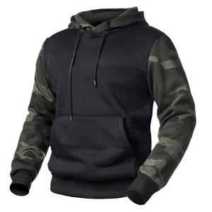 Custom Heavyweight Fitted Camo Hoodie Algodón Poliéster French Terry Vintage Pullover Gimnasio Camuflaje Hoodie Hombres Sudadera Casual - Product Image 1