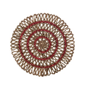 Meilleures ventes de sets de table en jonc de mer tissé à la main, durables, ronds, décoratifs, à motif en spirale, vente en gros, pour l'hôtellerie - Product Image 1