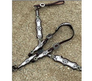 Producto de caballo de calidad superior Juego de tachuelas occidentales de piel de vaca Equipo de caballo resistente y de larga duración de la India - Product Image 5