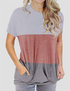 Camiseta de algodón de talla grande para mujer, cuello redondo, manga corta, ajuste relajado, suave, transpirable, cómoda, sencilla, de verano - Product Image 2