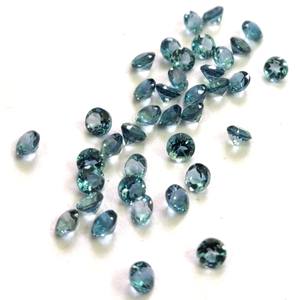 Topaze bleue de Londres naturelle coupe ronde 2.50mm à facettes-Topaze bleue de Londres en vrac ronde - Product Image 6