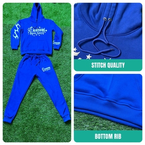 Conjunto Deportivo Personalizado de Primera Calidad para Hombre, Tallas Grandes, con Estampado en Serigrafía, 440 g/m², Felpa Gruesa, Sudadera con Capucha y Pantalones Deportivos - Product Image 3