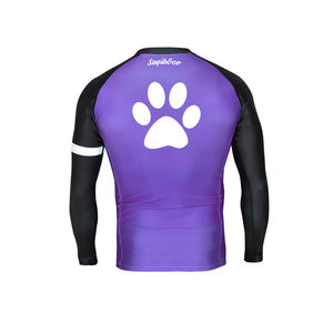Purple Black Long Sleeve <b>Rashguard</b> Training Shirt Best Design MMA Shirt & Sportswear for Mens - Product Image 2