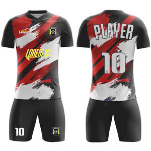 Conjuntos de Camisetas de Fútbol Unisex Personalizadas de Alta Calidad, Uniforme de Equipo, Logotipo del Club, Nombre, 100% Poliéster, Impresión por Sublimación, Práctica - Product Image 3