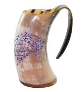 Tasse en corne avec poignée en corne Ouvre-bouteille Tankard Coupe en corne sublimation vierge, bricolage - Product Image 5