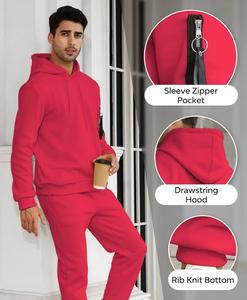 ชุดวอร์มขนแกะสำหรับผู้ชายคุณภาพสูงจากโรงงานชุดวอร์มผ้าฟลีซปรับแต่งโลโก้ได้ไซส์ใหญ่ระบายอากาศสร้างไอเดียของคุณเอง! - Product Image 4