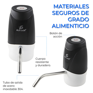 Dispensador de Agua Eléctrico Portátil Recargable, Bomba de Agua Fría de Acero Inoxidable y Plástico, USB, Manual, Plegable, para Escritorio, Coche y Exteriores - Product Image 2