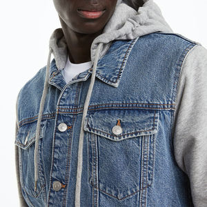 Vestes pour hommes Veste en jean design pour hommes Vêtements d'extérieur élégants Streetwear Élégance avec manches longues Coupe décontractée en denim de coton - Product Image 5