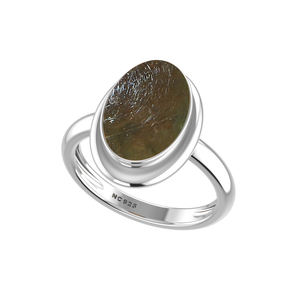 925 bague en argent Sterling lunette réglage Ammolite pierres précieuses mélange formes classique fête de mariage à la mode unisexe - Product Image 5