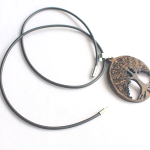 Árbol de cáscara de coco-Coco tropical-Coco Husk Tree CocoShell Timber of Life Collar hecho a mano y ecológico - Product Image 4