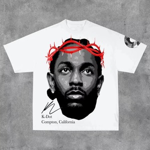 Camiseta de Algodón Personalizada de Marca, Prenda de Alta Calidad para Hombre, Camiseta con Estampado Gráfico y Lavado Ácido, Camiseta Corta de Lujo para Hombre - Product Image 6