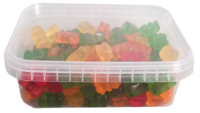 D280 haut produit rectangulaire 280ml inviolable PP IML conteneur baignoire et PP IML couvercle pour les Dates alimentaires emballage de gelée
