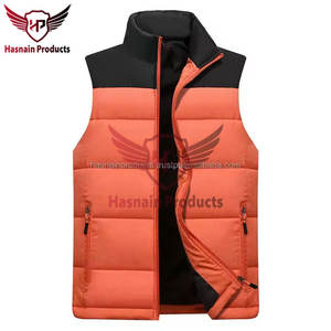 Chaleco acolchado con cremallera Reversible de primera calidad para hombre, ropa de abrigo de punto cálida de invierno informal con técnica de lavado con logotipo personalizado - Product Image 4