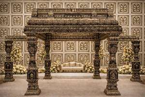 Mandap Kalyana Tradicional para Bodas del Sur de la India, Estilo Clásico DST, Tamaños Personalizados, Pilares de Fibra Duraderos, Mandapam Redondo, Venta en el Reino Unido - Product Image 2