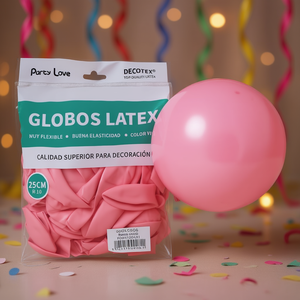 Palloncini in Lattice Party Love 25cm Rosa Chiaro R10 Decorazioni per Feste - Product Image 3