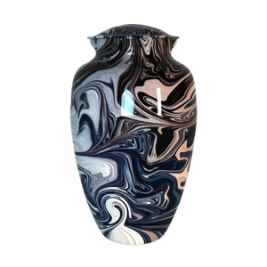 Belle bague en diamant, urne funéraire en métal (laiton/aluminium) pour cendres humaines d'adultes - Product Image 6