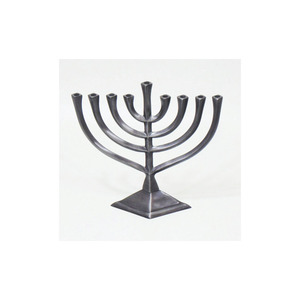Newest Design <b>Black</b> Color Jewish Candelabra Table Decoration Highest Quality Metal Menorah Hanukkah Candle Holder Handmade - Product Image 2