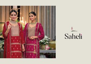 Nouvel arrivage Excellente qualité Style moderne Meilleur lourd Chinon Salwar Suit & Dupatta Avec broderie Travail Femme Mode Exportateur - Product Image 4