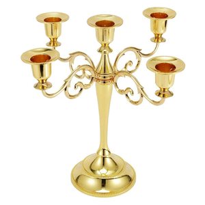 Vintage Metal <b>Candlestick</b> Stand Desktop Candelabra Home Party Retro <b>Candlestick</b> Wedding Centerpieces Candle Holder - Product Image 1