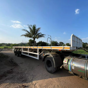 Remorque à plateau plat de qualité supérieure avec système EBS avancé, remorque à plateau plat de qualité export avec levage d'essieu pour un transport sécurisé - Product Image 1