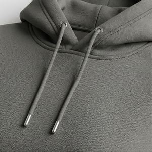 Ensemble de survêtement décontracté pour femme avec logo personnalisé, sweat à capuche court en coton oversize et pantalon de jogging ample à jambes évasées, vêtements de sport - Product Image 4