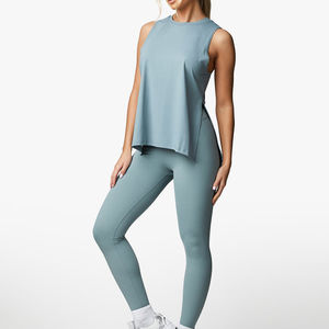 Camiseta sin Mangas Deportiva Ecológica de Fibra de Bambú y Algodón Suave como la Mantequilla para Mujer y Hombre, Tallas Grandes, Servicio OEM, Diseño Personalizado - Product Image 5