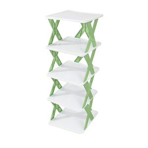 Scarpiera Pieghevole Moderna Minimalista in Plastica a 4 Livelli, Convertibile ed Estensibile per Arredamento Casa Salvaspazio - Product Image 4