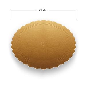 5 tavole rotonde rotonde d'oro da 26cm per dolci dolci-confezione da 5 utensili per torte Premium - Product Image 2