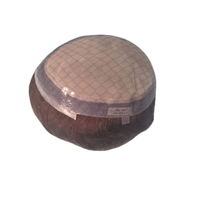 High Quality Silk Pro Hair Toupee <b>Wig</b> for <b>Men</b> Indian Remy Hair Lace Front Water Wave Soft Lightweight - Product Image 1