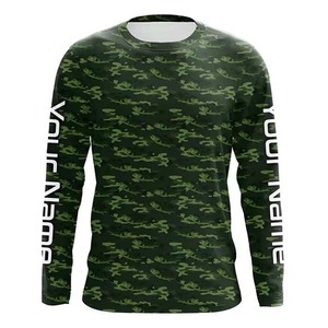 Jersey de pesca de manga larga ligero de alta calidad para hombres, diseño impreso personalizado, sublimación de invierno sólida transpirable personalizada - Product Image 1