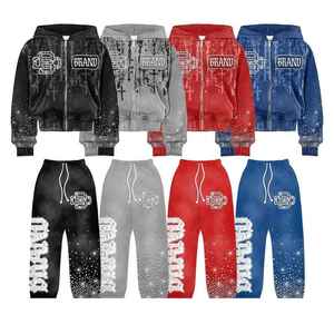 2025 hiver mode Design survêtement pour hommes haute qualité personnalisable DTG côté rayure pantalon avec Logo comprend pantalon et chemise - Product Image 4