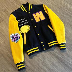 ผู้ผลิตแจ็คเก็ตเบสบอลโลโก้ที่กําหนดเอง Applique เย็บปักถักร้อย Chenille แจ็คเก็ตตัวแทนเล็ตเตอร์แมนสําหรับผู้ชาย - Product Image 1