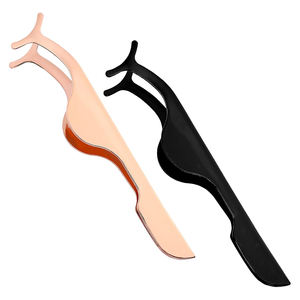 Pince à cils de qualité supérieure 4.13 pouces en acier inoxydable applicateur de cils pince à épiler avec papier personnalisé enduit - Product Image 1