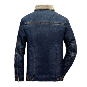 Chaqueta vaquera de invierno para hombre, novedad de OEM, venta al por mayor, abrigo con forro de lana cálido, prendas de vestir, Chaquetas vaqueras informales, logotipo personalizado - Product Image 2