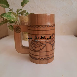 Tradebyd Verres rustiques écologiques faits à la main Charme en bois naturel sur tasse en plastique pour un usage quotidien - Product Image 4