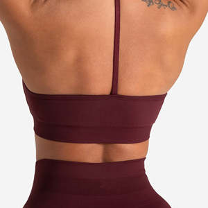 Nouvel ensemble de leggings et soutien-gorge de sport dos croisé, respirant, pour yoga, course et fitness, motif uni, taille élastique, ensemble deux pièces taille haute - Product Image 3