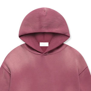 Sudadera con Capucha de Alta Calidad, Estilo Desgastado por el Sol, 600 g/m², 100 % Algodón, Invierno, Hecha a Medida, Gruesa, con Bolsillo Lateral para Hombre, 2 Piezas - Product Image 2