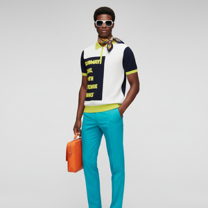 Camiseta de punto de cachemira de alta calidad para hombre CHINATOWN BYMANYC, estilo polo, bordada, oscura, a rayas, estilo Nueva York, anti-bolitas, para golf - Product Image 3