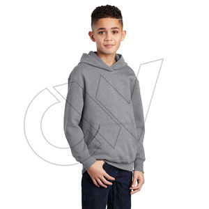 Haute qualité 100% coton biologique polaire pull à capuche enfants écologique hiver sweats à capuche col bas prix enfants - Product Image 4
