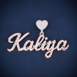 Pendentif lettre personnalisé en argent sterling 925 plaqué rhodium avec diamants Moissanite pour personnaliser votre style hip-hop - Product Image 1