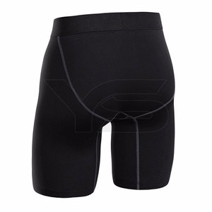 Haute qualité taille moyenne toile Gym Fitness Sport Shorts séchage rapide Compression collants de course motif décontracté Style solide lavé - Product Image 4