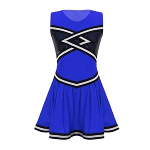 Uniformes de Cheerleading pour filles avec jupe en maille pour adolescents uniformes de danseuse en gros - Product Image 1