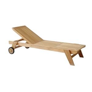 teak wood sun lounger with <b>wheels</b> Los angeles USA - Product Image 1