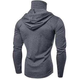 Couverture masquée de haute qualité personnalisée Hip Hop Street Wear avec sweat à capuche à col haut sweats à capuche de fitness surdimensionnés - Product Image 4