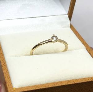 Anillo solitario de diamante moissanita de corte redondo de 3mm en oro u oro rosa | Joyería DE BODA delicada minimalista - Product Image 3
